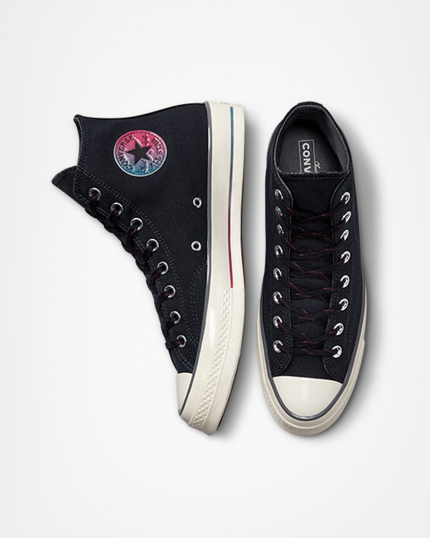 Tenisi Inalti Dama Converse Chuck 70 Color Fade Negrii Gri | RO T13IDJ439